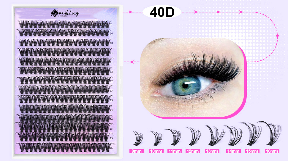 Få glamorøse vipper med DIY vippeforlengelser ved å bruke fluffy 40D vippeklynger