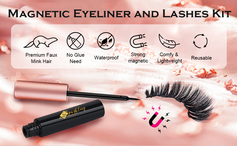 Omfavn ditt vakre jeg med 5D Faux Mink-vipper og magnetiske øyevipper med eyeliner