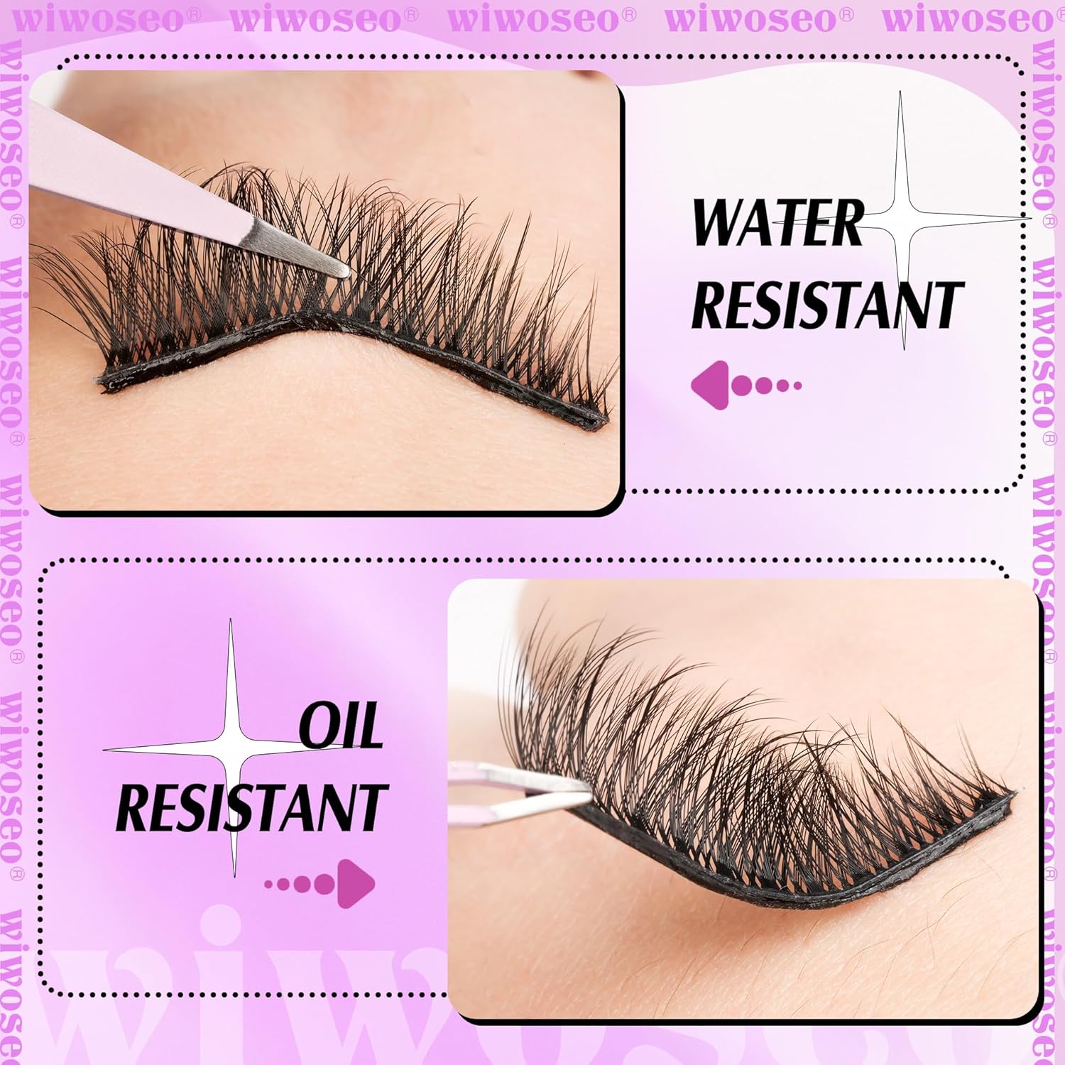 Få det perfekte utseendet med Pingdu Sparkling Eyelash®s selvklebende Wispy Fluffy Lashes