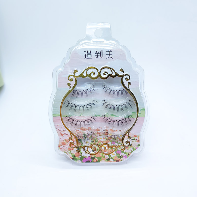 4 par Natural Look Cross Clear Band 5-7mm Cross Eyelash 07