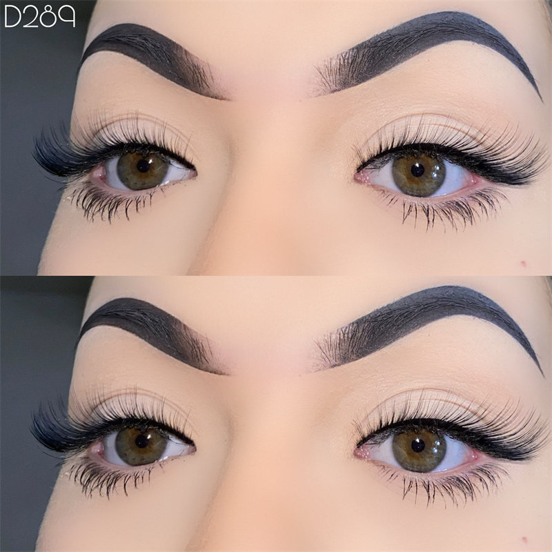 Fox Eye Lashes Wispy falske øyevipper Natural Look L Curl