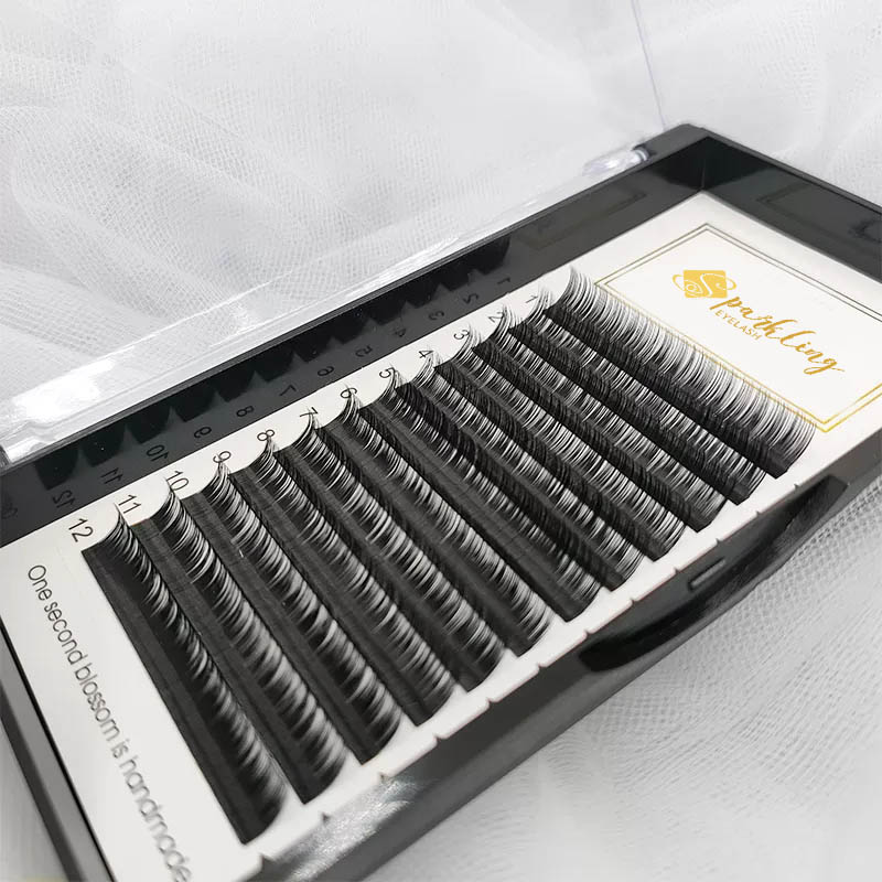 Eyelash Extension D Curl 15-20mm Mixed Tray Silk Classic Lash Individuelle vippeforlengelser