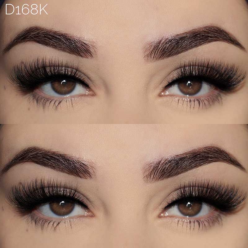 Halvvipper med naturlig utseende Wispy 3D Cat Eye-vipper