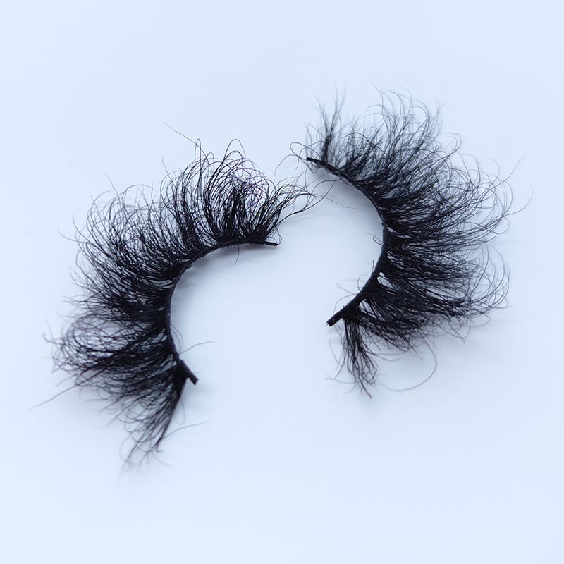 Ekte minkvipper Fluffy falske øyevipper D Curl Dramatiske falske vipper